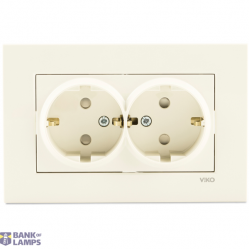 Karre Beige Child Protected Double Earth Socket