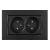 Novella-Trenda Black Two Gang Socket Child Protection