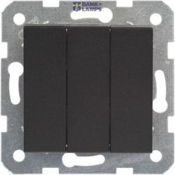 Novella-Trenda Black Three Gang Switch