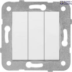 Karre-Meridian White Three Gang Switch