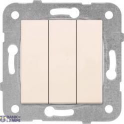 Karre-Meridian Beige Three Gang Switch