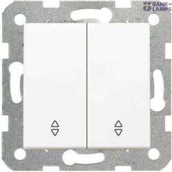Karre-Meridian White (Quick Connection) Two Gang Switch-Two Way Switch
