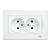 Karre White Two Gang Socket