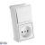 Vera White Switch + Socket Vertical