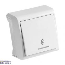 Vera White Illuminated Two Way Switch