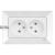 Meridian White Two Gang Socket