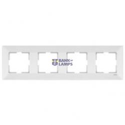 Meridian Accessory White Four Gang Frame