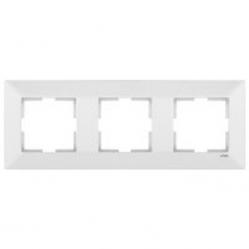 Meridian Accessory White Three Gang Frame