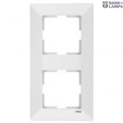 Meridian Accessory White Two Gang Frame