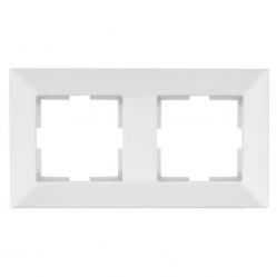 Meridian Accessory White Two Gang Frame