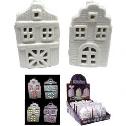 X-mass Decoration ceram. home with LED 49023