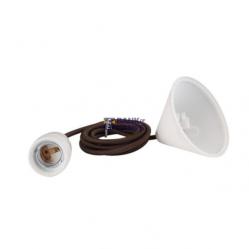 Lampholder E27 Design set ar Textilekabel brown SHADA