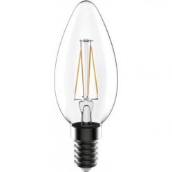 LED Filament Bulb - Candle C35 E14 5W 470lm 2700K Clear 320°  - Dimmable