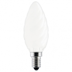 Standard Incandescent Twisted Candle Frosted BF35 E14 25W 230V