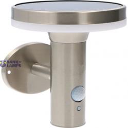 Outdoor Solar Light - wall light  - Sevilla 6W 600lm 2700K IP44  - Sensor - Stainlesssteel