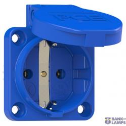 Socket outlet with protective contact 50x50 nat IP54 rear (blue)