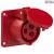 CEE-flanged socket straight (70x70mm) 16A 3p 9h IP44/IP54