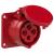 CEE-flanged socket straight (70x70mm) 16A 4p 6h IP44