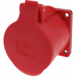 CEE-flanged socket straight (70x70mm) 32A 5p 6h IP44/IP54
