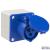 Surface outlet 16A 3p 6h IP44
