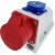 CEE-wall mounted socket + safety socket COMBO 16A 5p 6h IP44