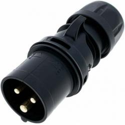 CEE-plug 16A 3p 6h IP44 SHARK black