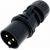 CEE-plug 16A 3p 6h IP44 SHARK black