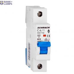 Miniature Circuit Breaker (MCB) AMPARO 6kA, C 6A, 1-pole