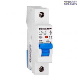 Miniature Circuit Breaker (MCB) AMPARO 6kA, C 20A, 1-pole