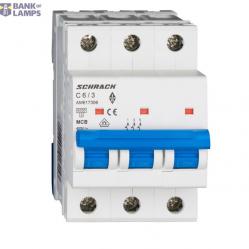 Miniature Circuit Breaker (MCB) AMPARO 6kA, C 6A, 3-pole