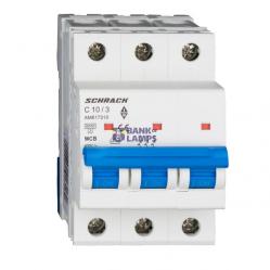 Miniature Circuit Breaker (MCB) AMPARO 6kA, C 10A, 3-pole