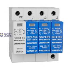 Surge Arrester Set TT, TN-S system, Class T2 (C), 3+1
