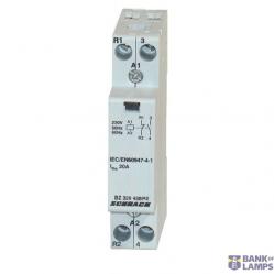DIN Rail contactor 20A, 1 NO + 1 NC, 230VAC, 1MW, AMPARO