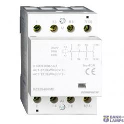 DIN Rail contactor 40A, 2 NO + 2 NC, 230VAC, 3MW, AMPARO