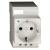 Rail mountable socket, with LED and screw connection