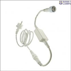 QUICK FIX® Main Connector EU 1,5m, white cable,with AC/DC, max. load capacity: 480W, 220-240V