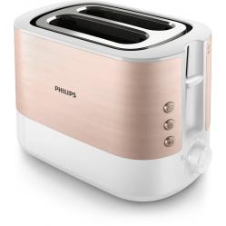 Philips Viva Collection HD2638/11 toaster 7 2 slice(s) 950 W Rose gold, White
