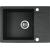 PYRAMIS LEFKADA sink (59x44) 1B 1D black + Lungo volcano Black Edition tap - 070261111LBE