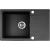 PYRAMIS LEFKADA sink (68x44) 1B 1D black + Flessi Black Edition tap - 070 260 611F