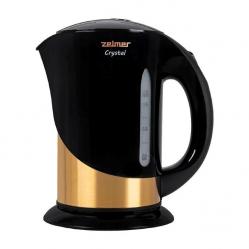 Zelmer ZCK7630 Crystal Gold 1.7-litre 2200W electric kettle, black and gold