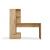 COSMO Oak Artisan Desk + Bookcase Set