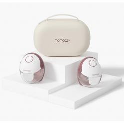 MOMCOZY M6 – wireless hands-free breast pump, red, double set 180 ml.