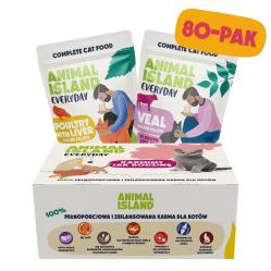 ANIMAL ISLAND Everyday Fillets Poultry with liver and Veal Box - wet cat food - 80x85g