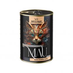 MAU Pate and Fillet Sterilised Duck with cranberries and lemon balm - wet cat food - 400g