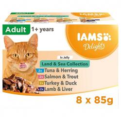 IAMS DELIGHTS Land & Sea Collection in Jelly box – wet cat food – 8x85g