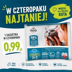 FRENDI Cod and trout in sauce box – wet cat food – 4x100g