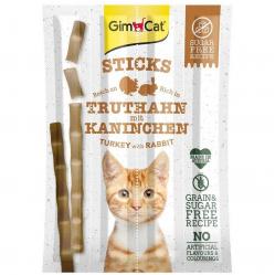 GIMCAT Sticks Turkey and rabbit - cat treats - 4pcs