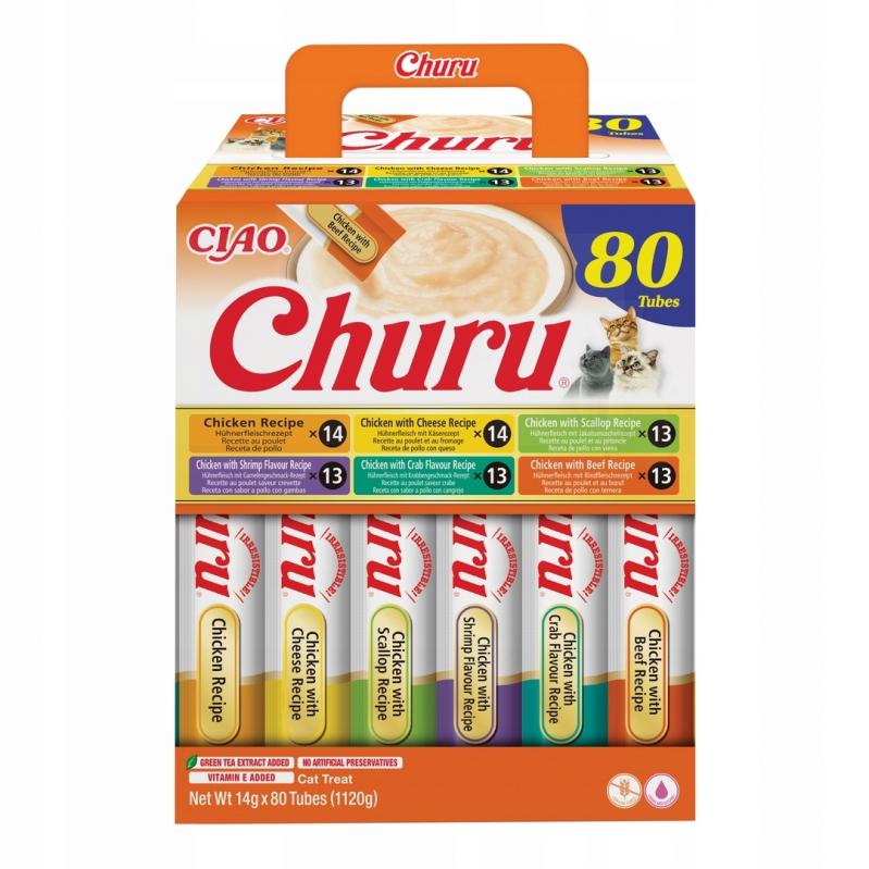 INABA Churu Chicken mix - cat treats - 80x14g INABA Churu Chicken mix - cat treats - 80x14g