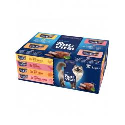 OPTIVITAL Mousse Beef, chicken, turkey, salmon - wet cat food - 12x85g