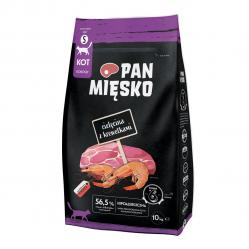 PAN MIĘSKO Veal with shrimps S - dry cat food - 10kg